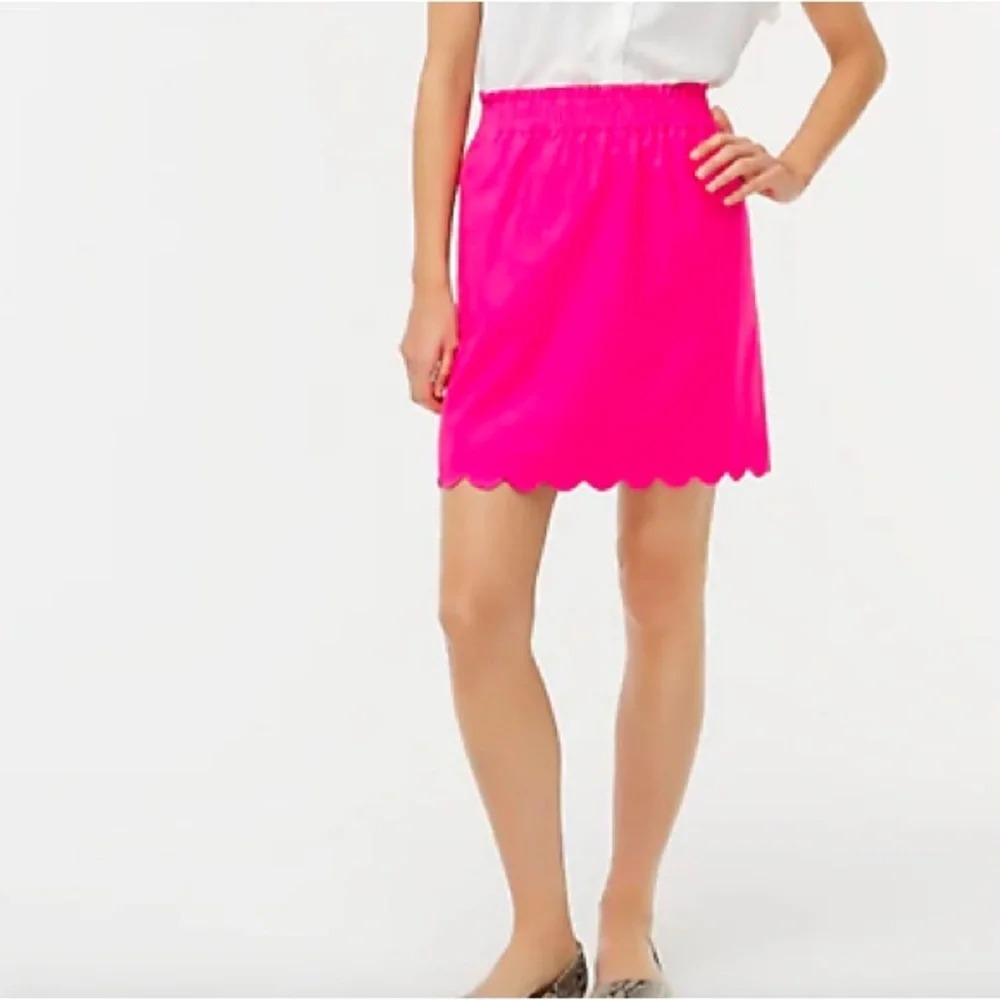 NWT J. Crew Factory Scalloped Sidewalk Skirt in Pink - Picture 3 of 11